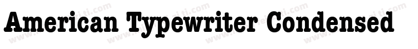American Typewriter Condensed BQ Me字体转换